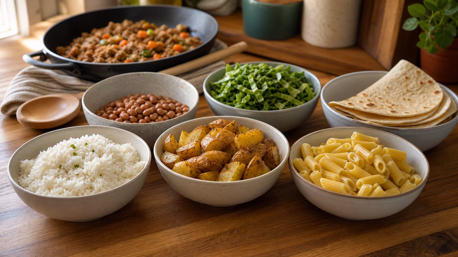 Boy Kibble Bases: Rice, Potatoes, Pasta, Beans, Greens, and Tortillas