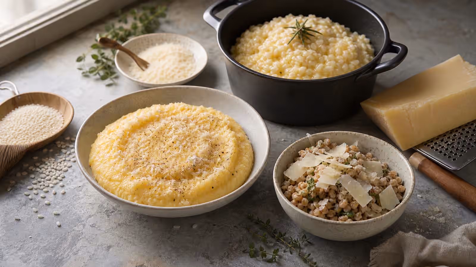 Cheese for Rice, Grains, and Polenta: Cream, Salt, Shavings, and Finish