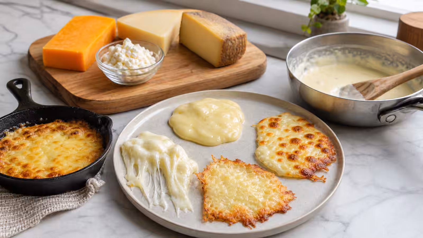 Cheese Melting Behavior: Stretch, Browning, Oil, and Smooth Sauces