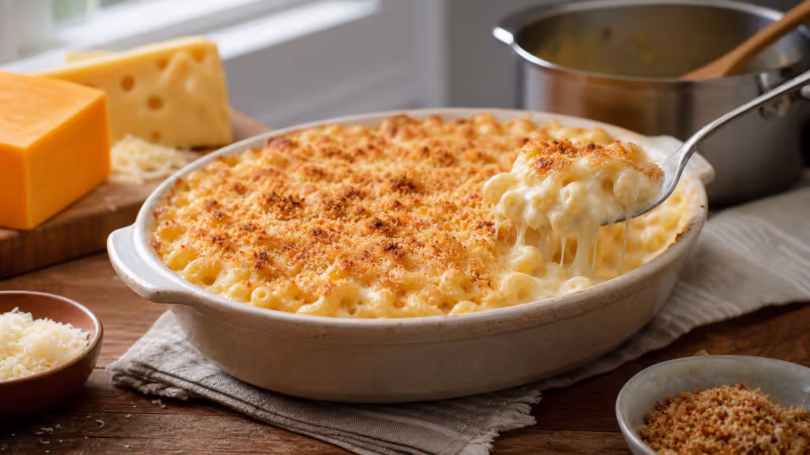 Macaroni and Cheese Construction: Pasta Shape, Sauce, Bake, and Reheat