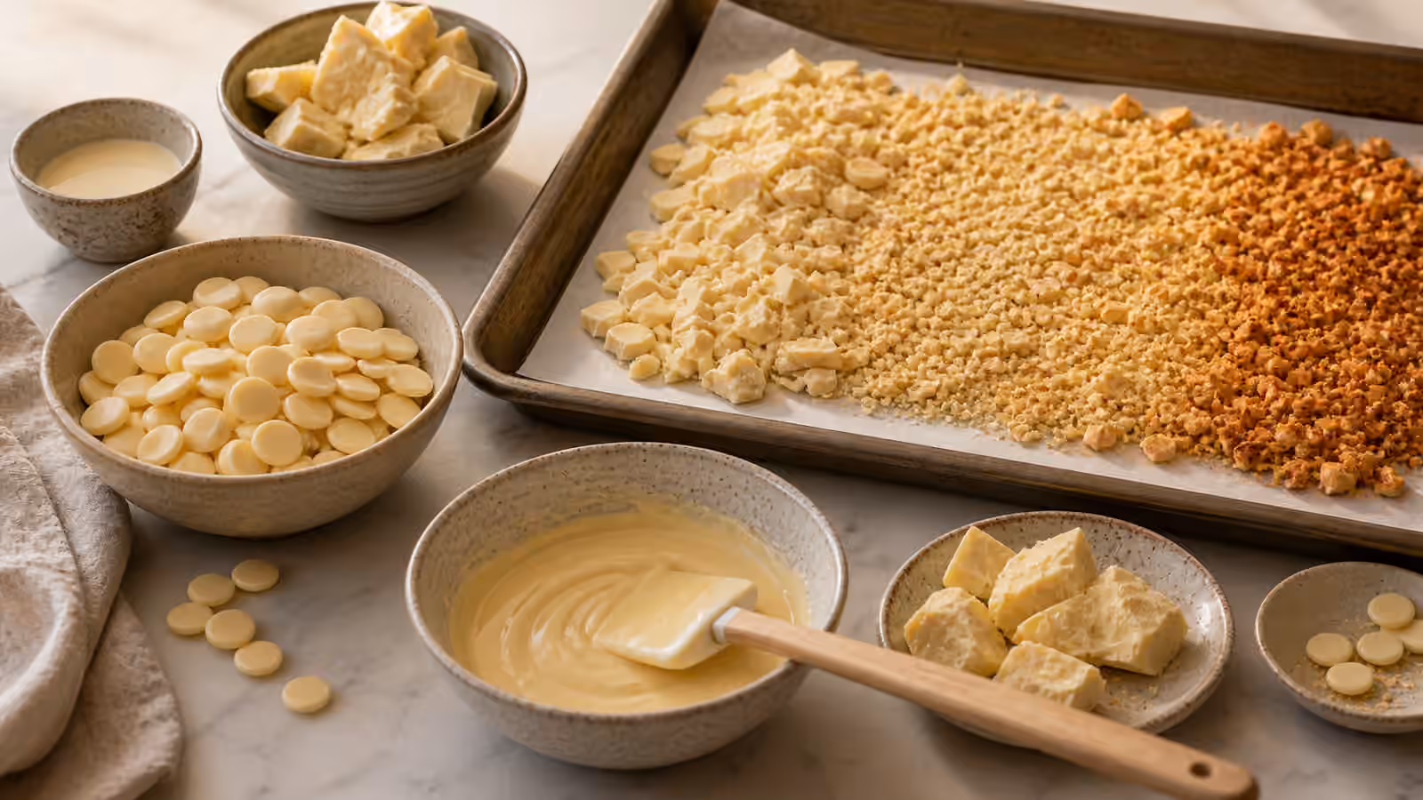 Caramelized White Chocolate: Color, Dairy, and Gentle Heat