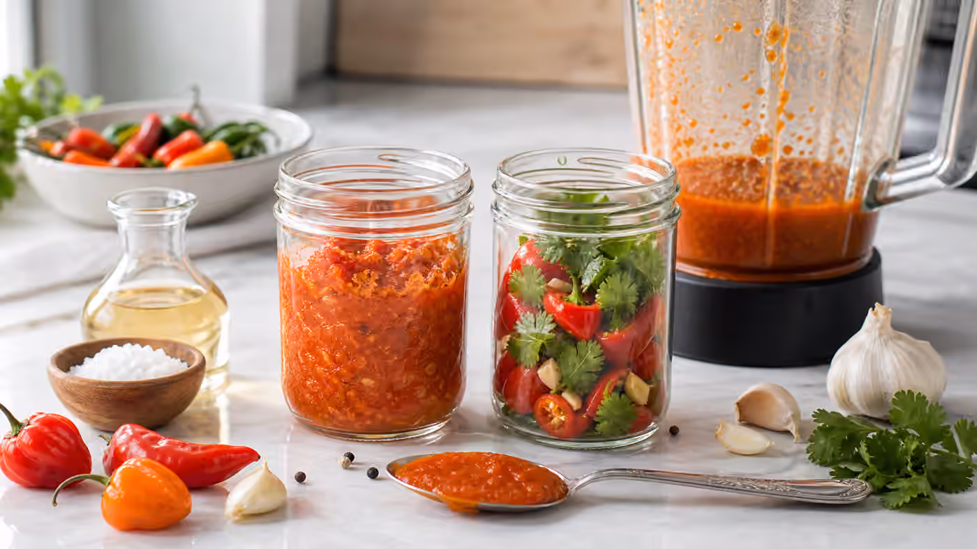 Blending Fresh and Fermented Hot Sauce