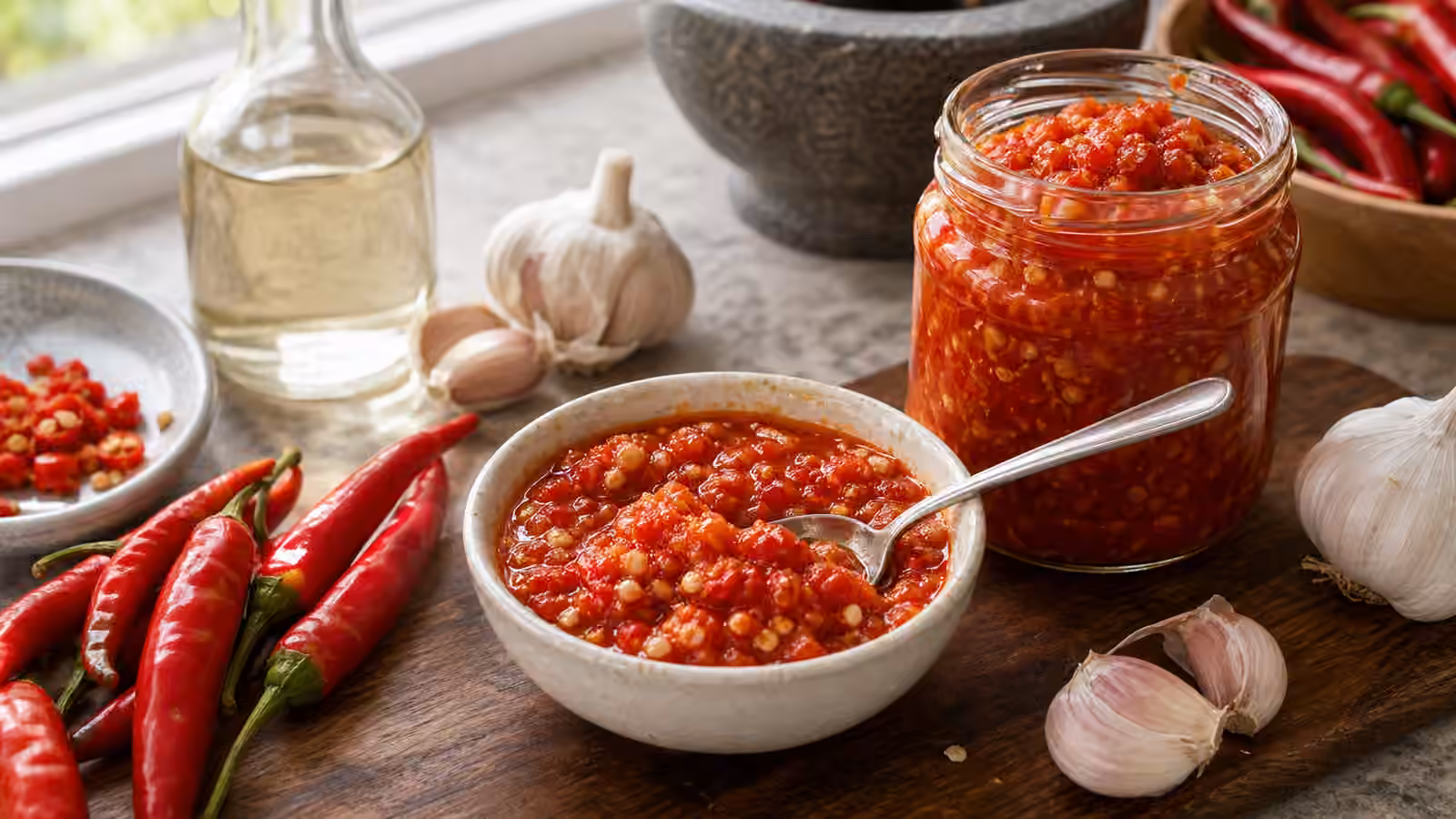 Thai-Style Chili Garlic Hot Sauce
