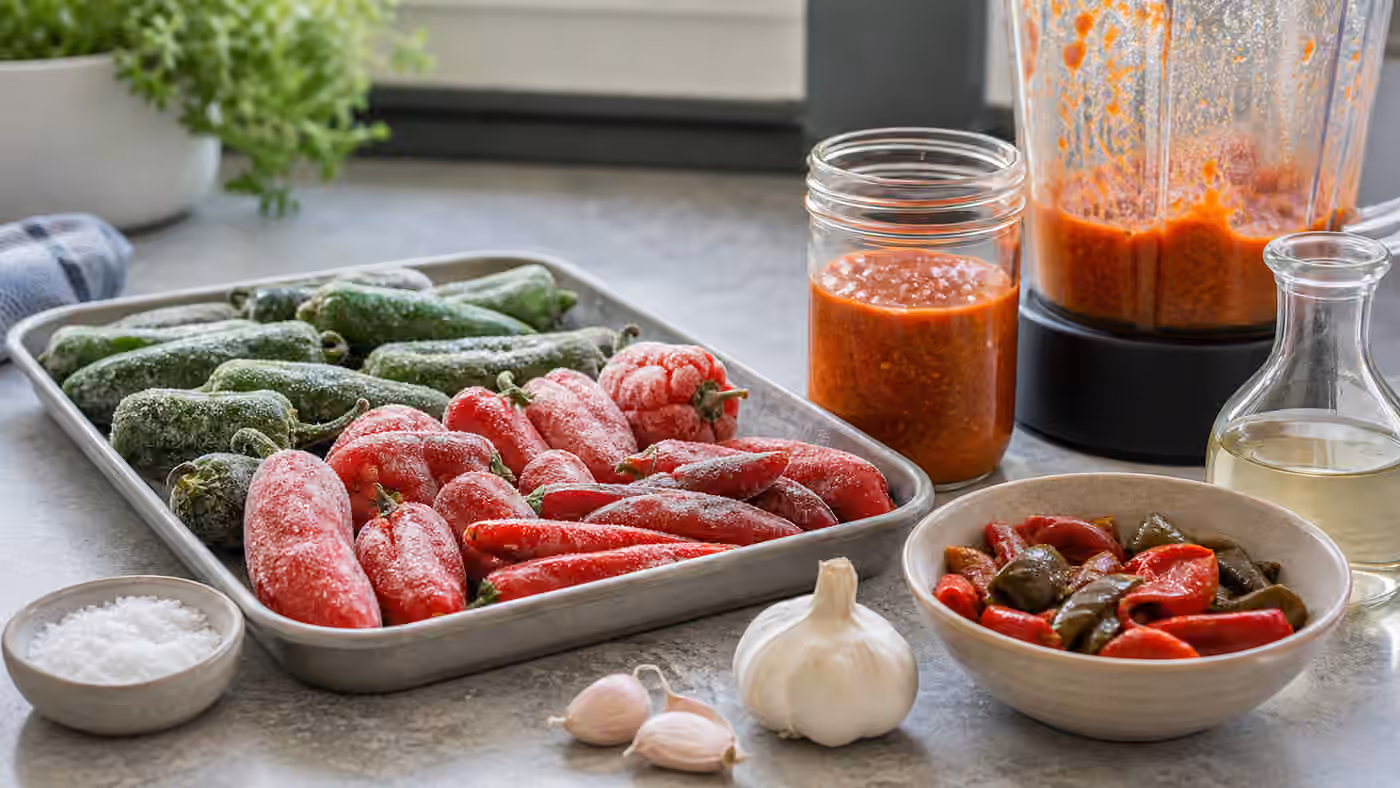 Using Frozen Peppers in Hot Sauce