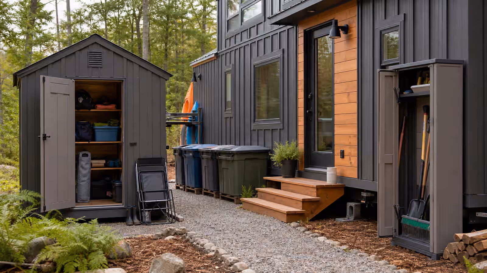 Tiny Home Detached Storage, Sheds, and Utility Cabinets