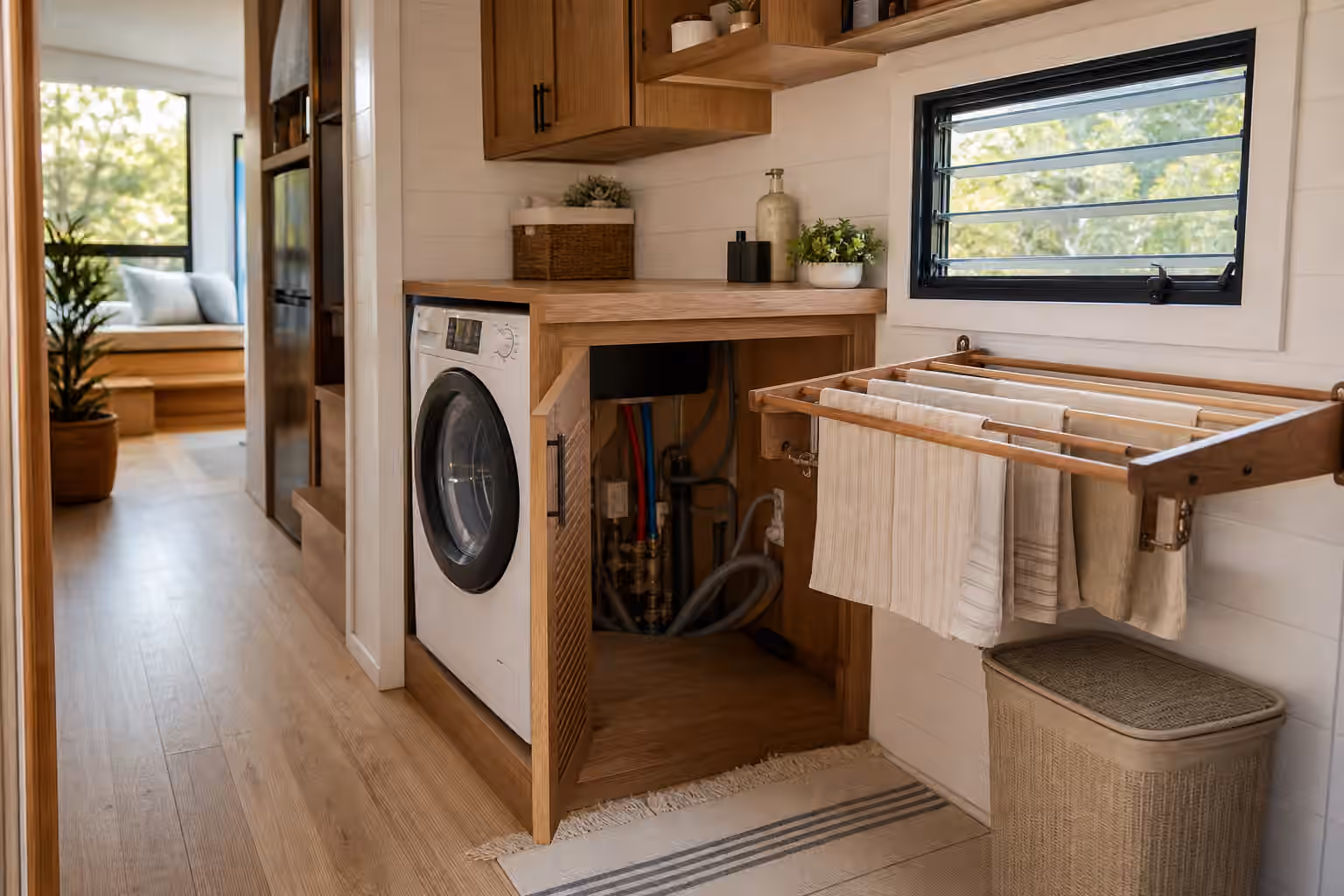 Tiny Home Laundry Planning: Washing, Drying, Moisture, and Storage