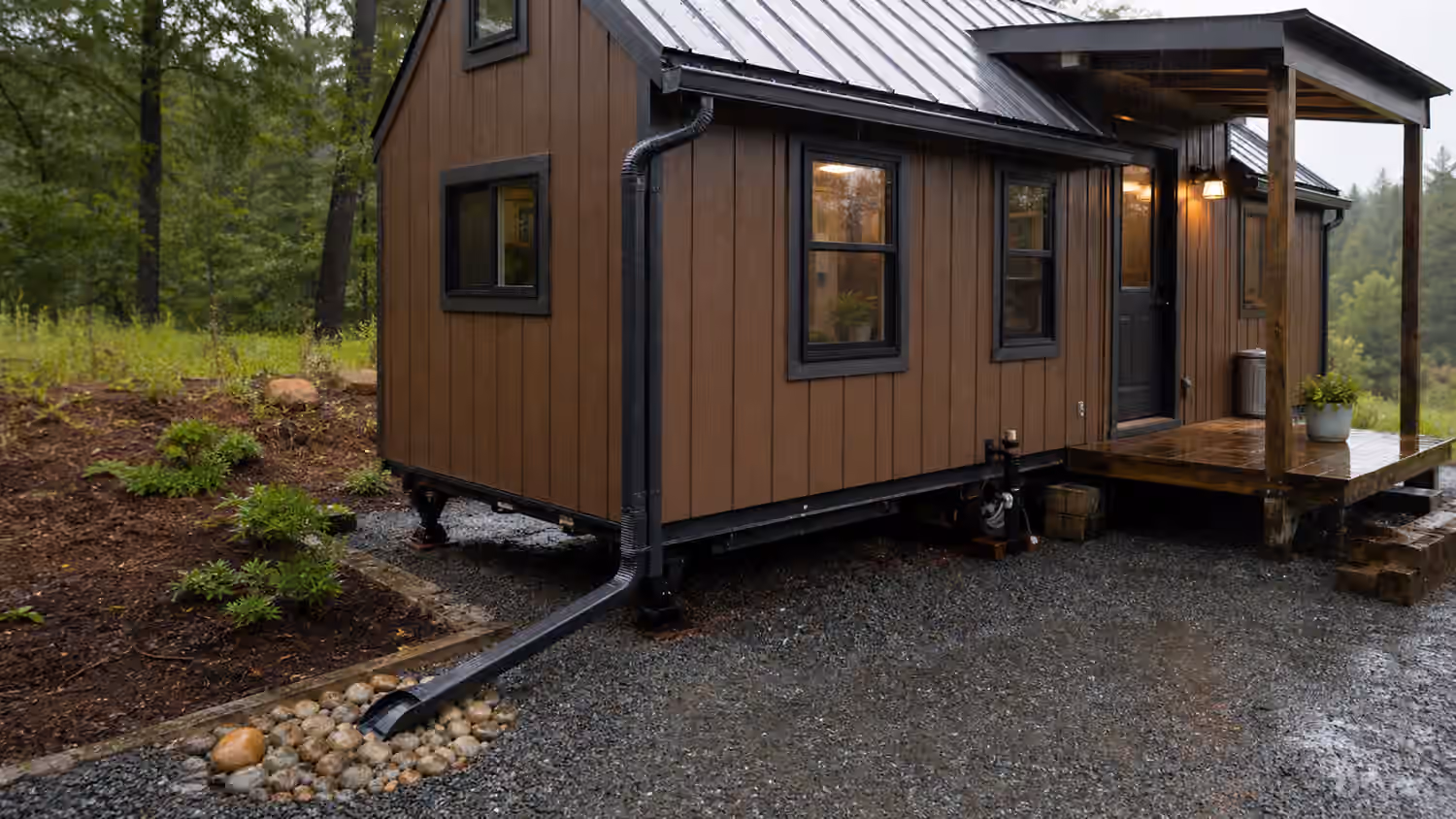 Tiny Home Roof Runoff and Rainwater Paths: Keeping Water Away From the House