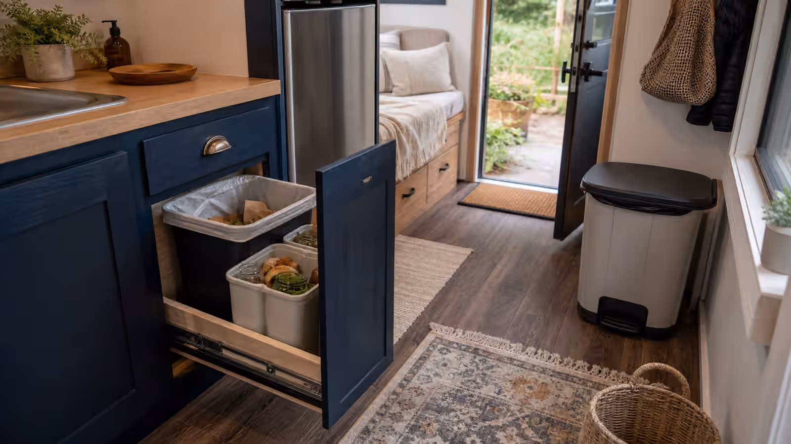 Tiny Home Trash and Recycling Routines: Waste Without Countertop Chaos