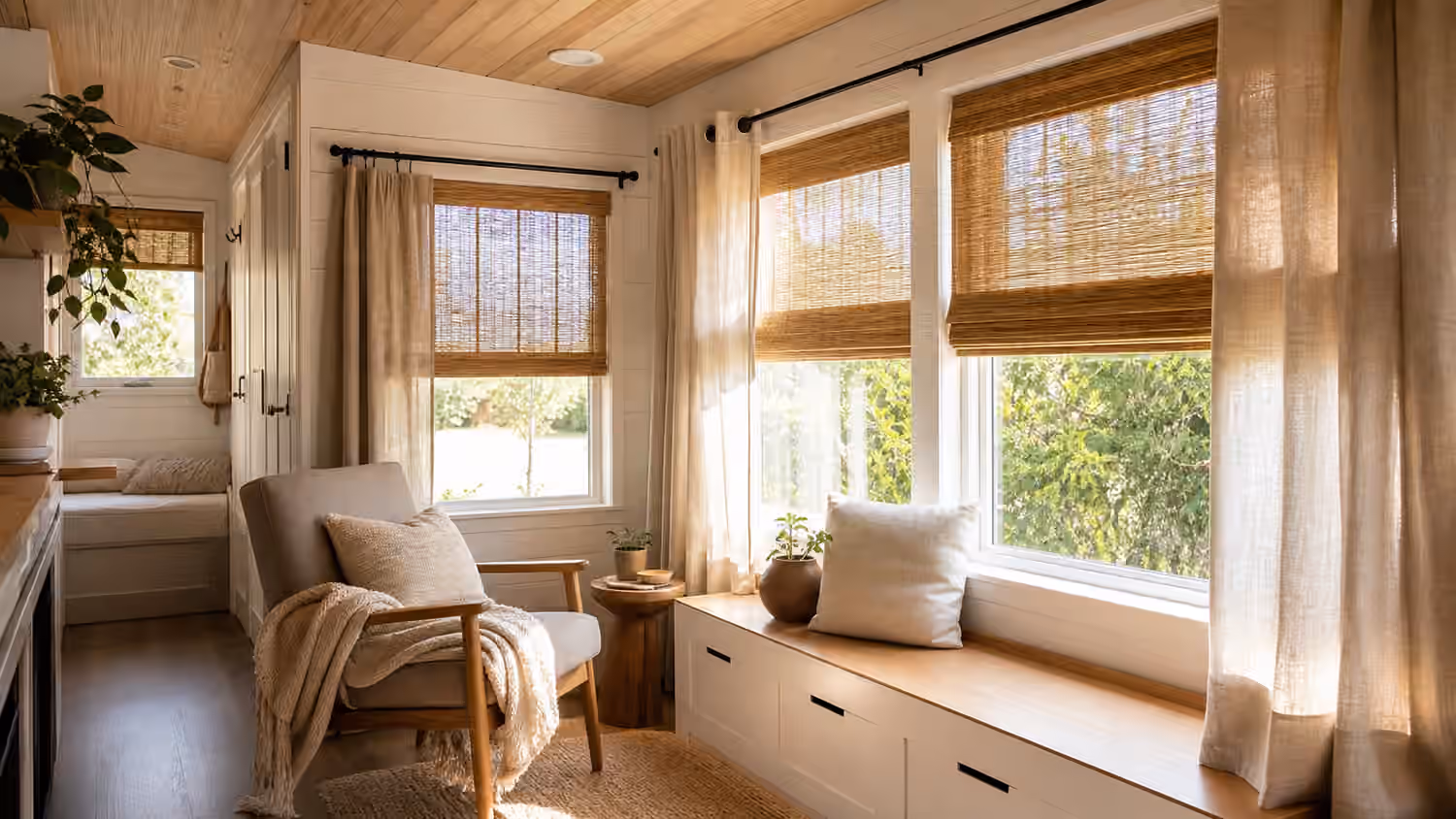 Tiny Home Window Coverings and Shading: Privacy, Glare, Heat, and Sleep